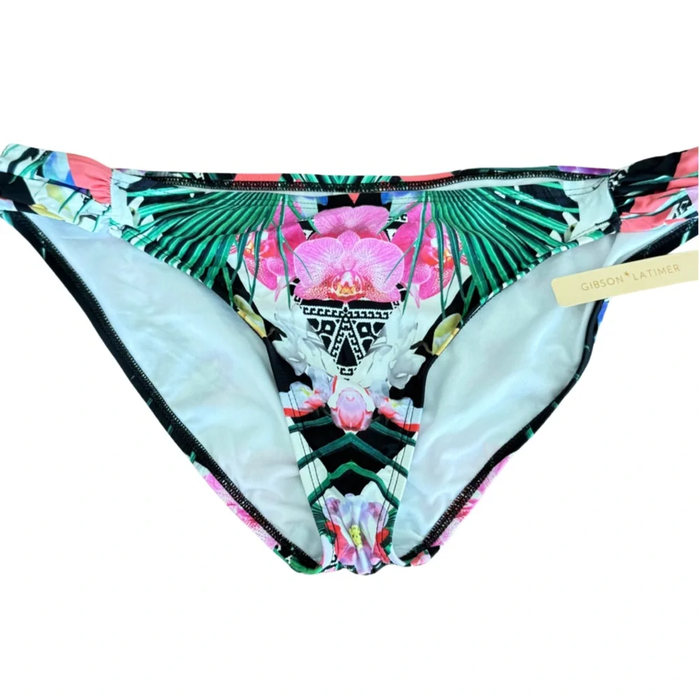 GIBSON LATIMER Swim Bottom Floral Size XL Bikini NWT